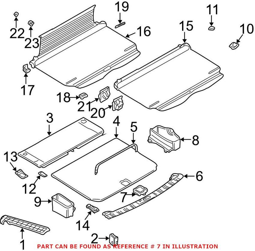 BMW Trunk Floor Handle (Beige) 51478217353